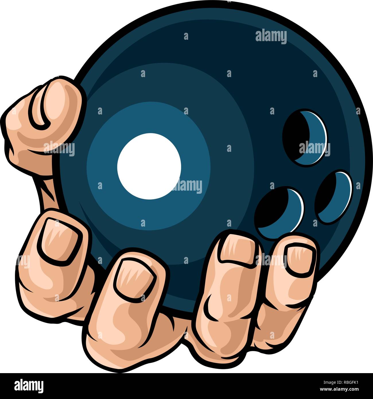 Hand Holding Bowling Ball Stock Vector Image & Art Alamy