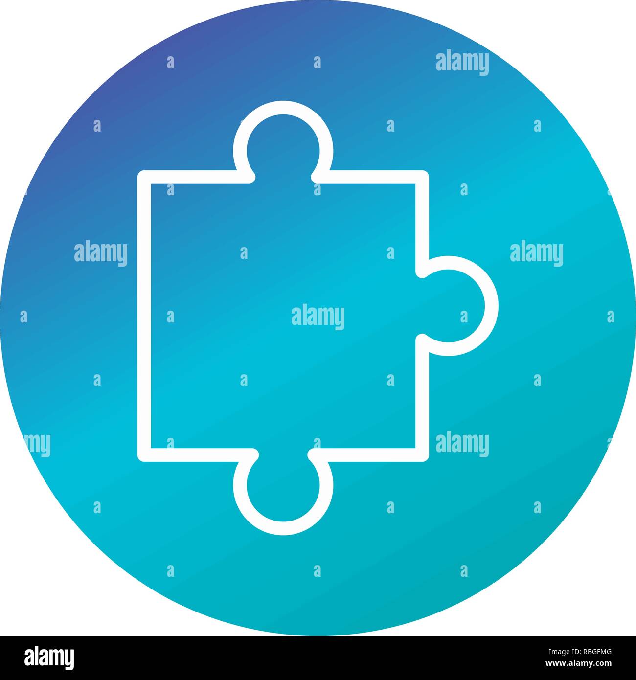 Vector Puzzle Piece Icon Stock Vector