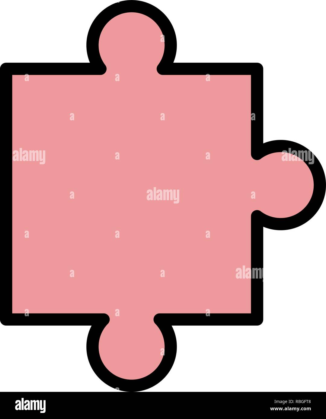 Vector Puzzle Piece Icon Stock Vector
