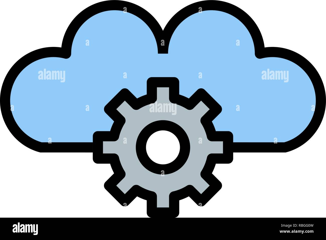 Vector Cloud Settings Icon Stock Vector