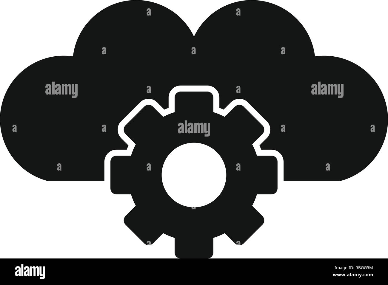 Vector Cloud Settings Icon Stock Vector