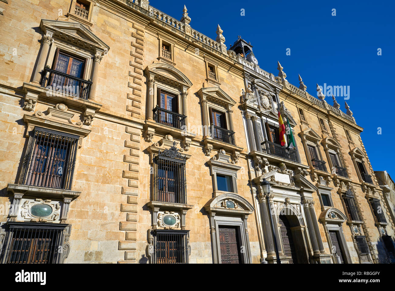 Granada Royal Jail and Chancellery in Spain of Andalusia Stock Photo ...