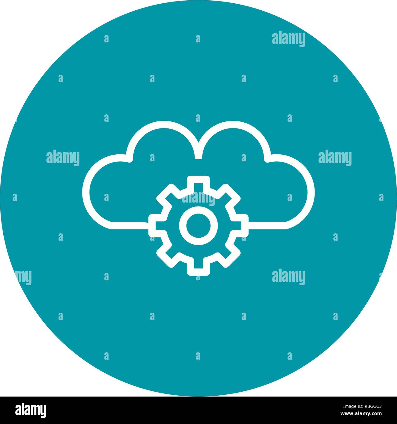 Vector Cloud Settings Icon Stock Vector Image & Art - Alamy