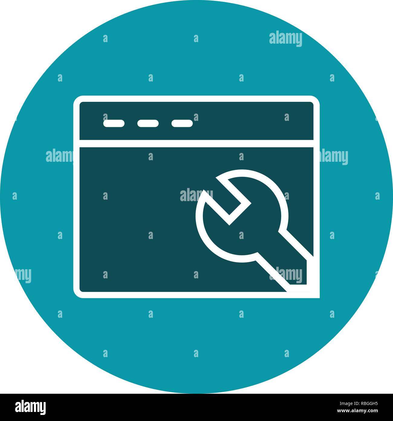 Vector Browser Settings Icon Stock Vector