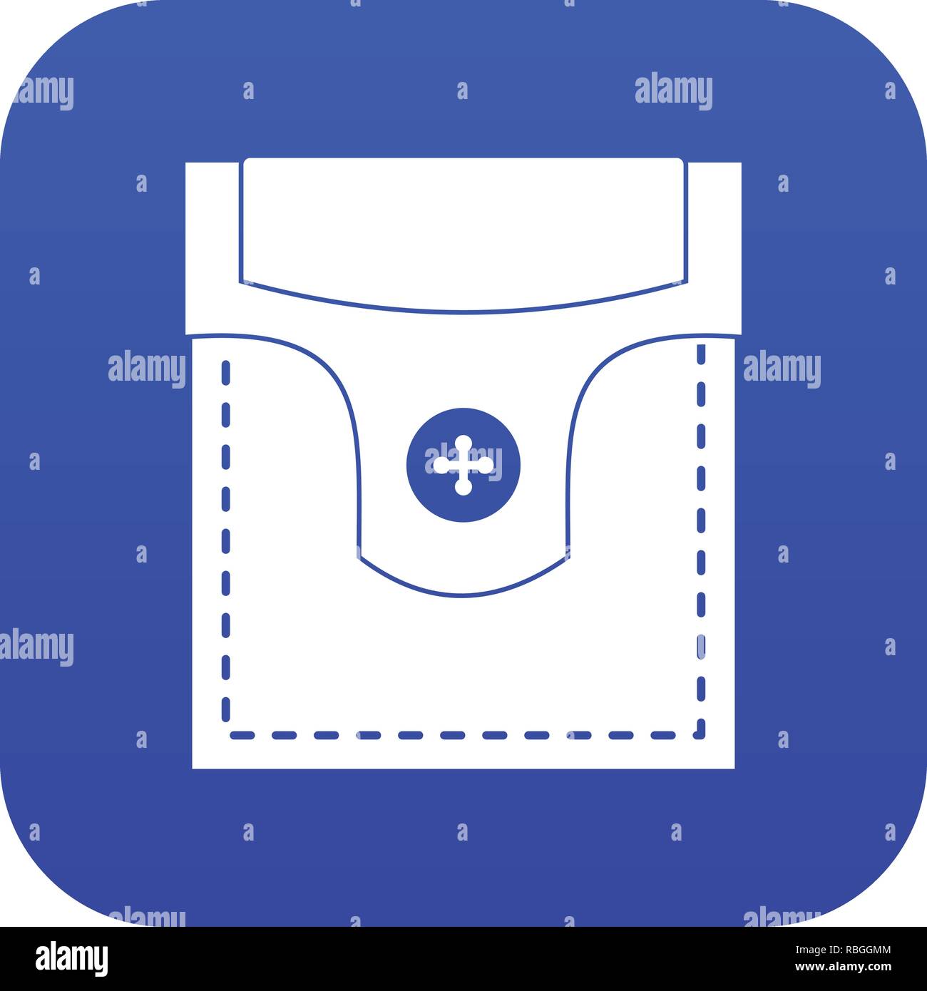 Valve pocket with button icon digital blue Stock Vector Image & Art - Alamy