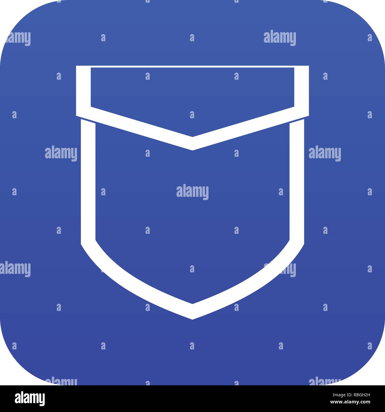 Pocket with valve icon digital blue Stock Vector Image & Art - Alamy