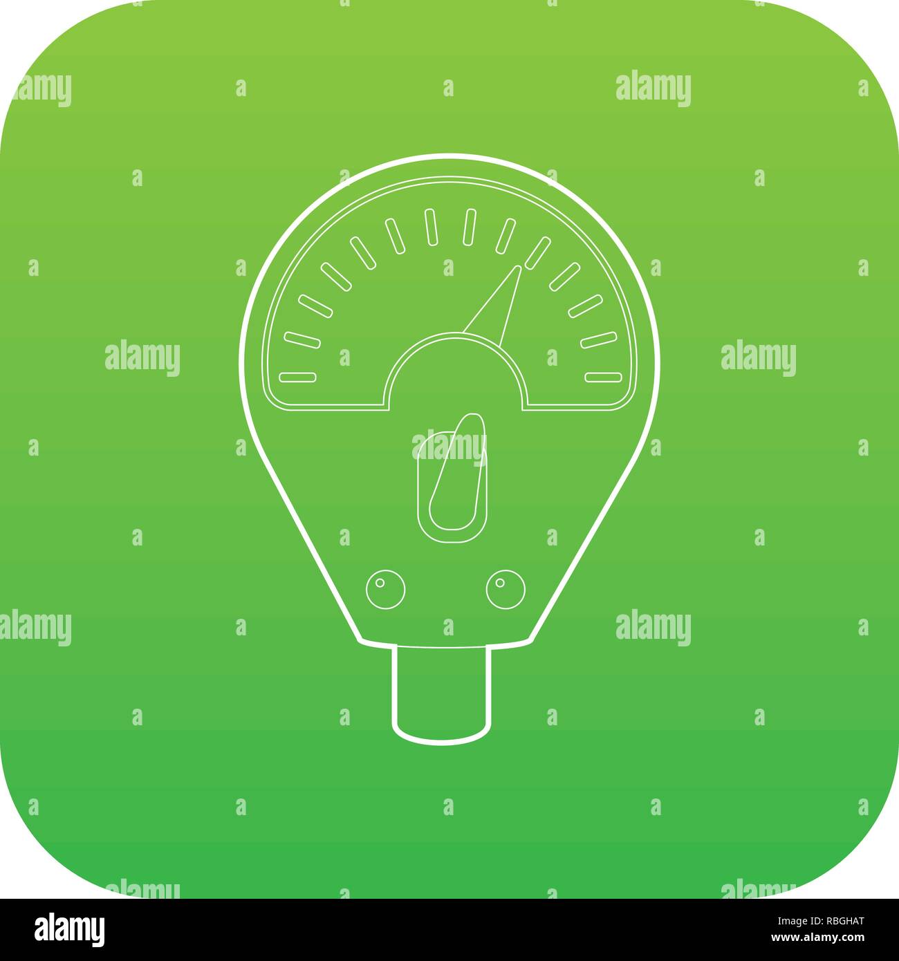 Parking meter icon green vector Stock Vector