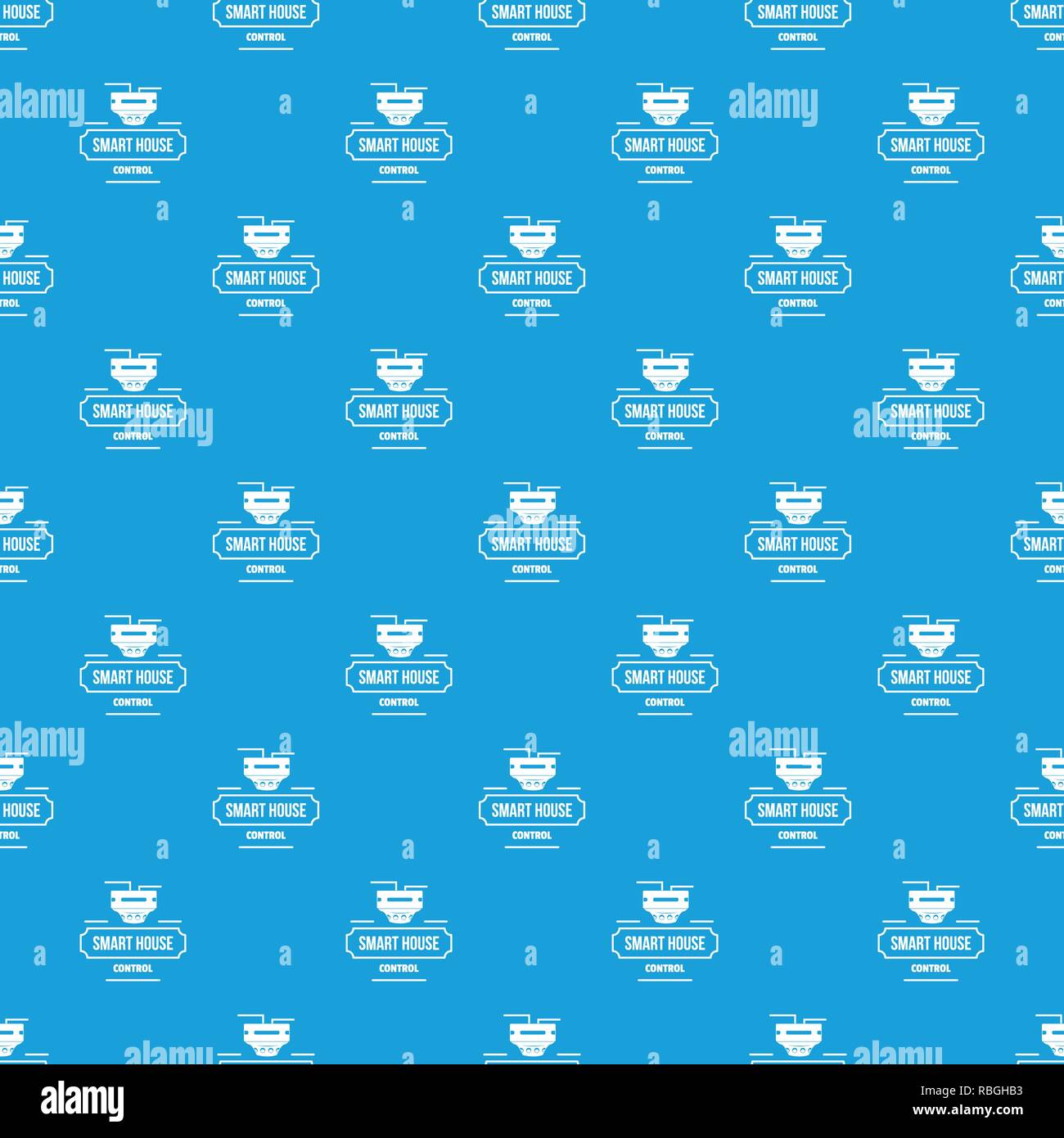 Smart house pattern vector seamless blue Stock Vector Image & Art - Alamy