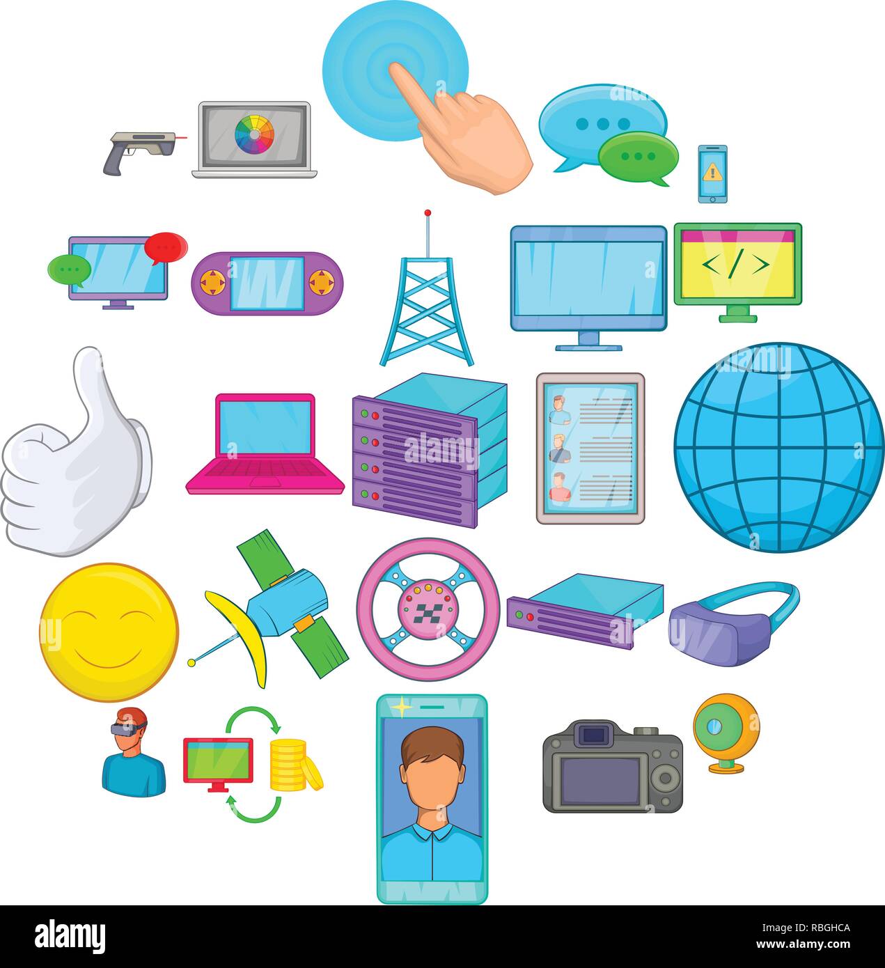 Game console icons set, cartoon style Stock Vector Image & Art - Alamy