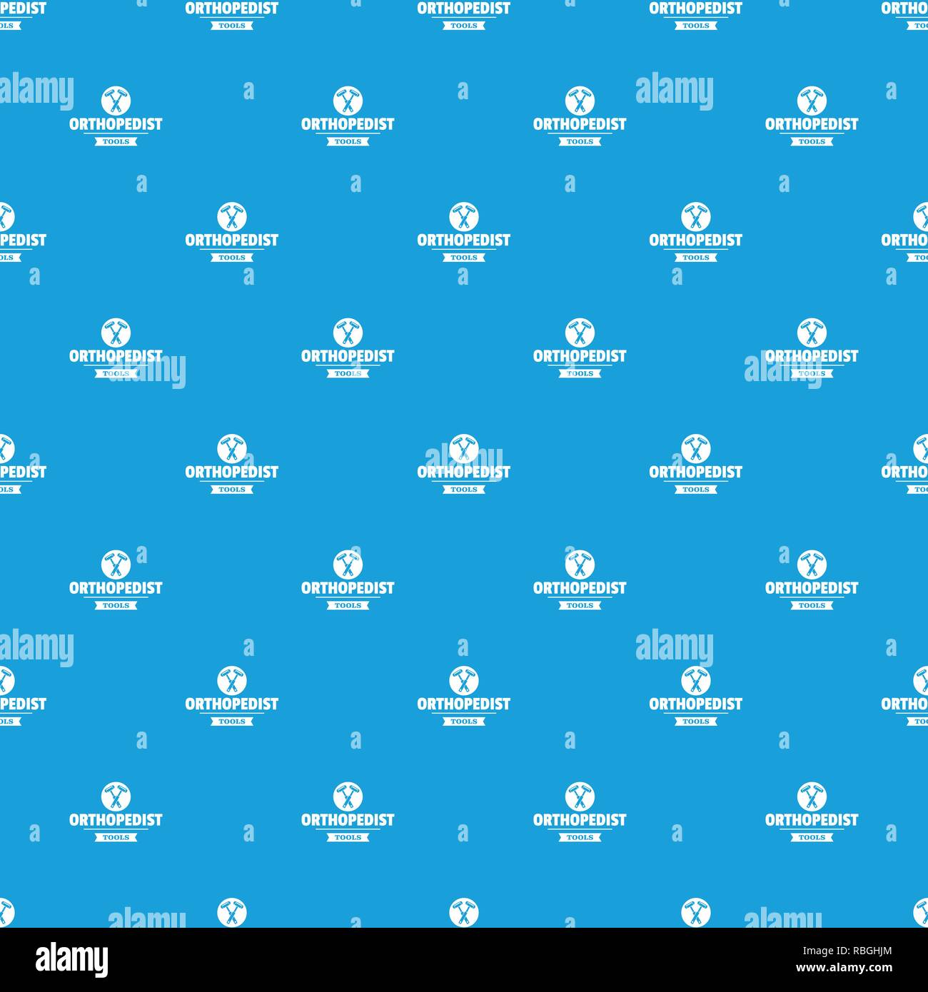 Orthopedic tool pattern vector seamless blue Stock Vector