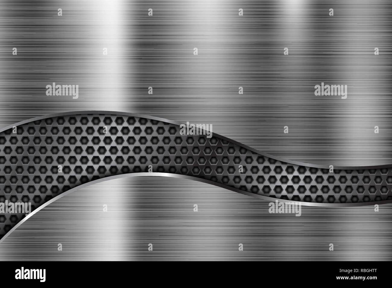 Brushed metal texture. Scratched metallic surface with perforation ...
