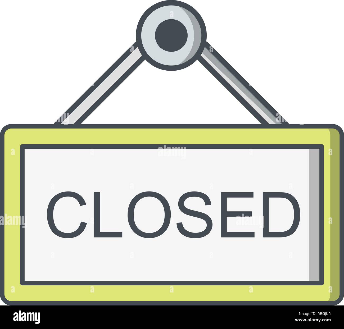 Vector Closed Sign Icon Stock Vector