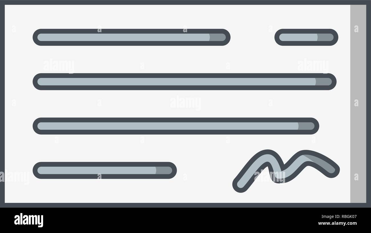 Vector Cheque Icon Stock Vector