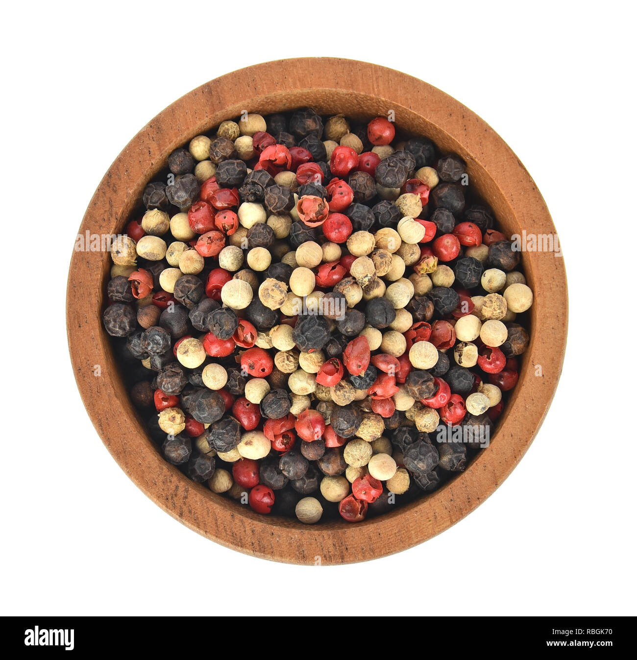 Pepper in wooden bowl hi-res stock photography and images - Alamy