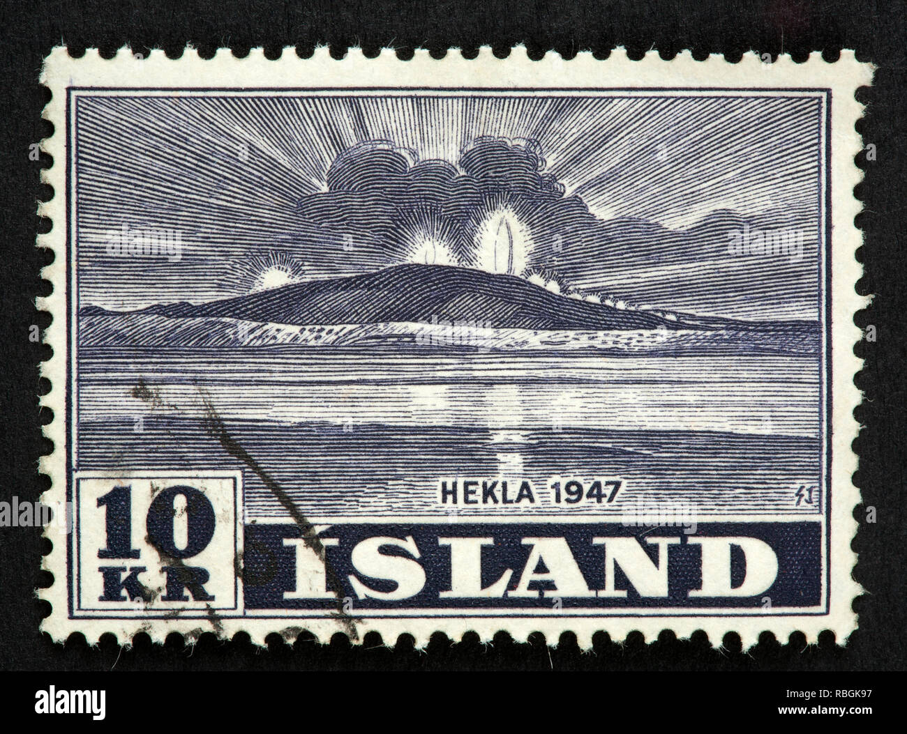 Icelander postage stamp Stock Photo