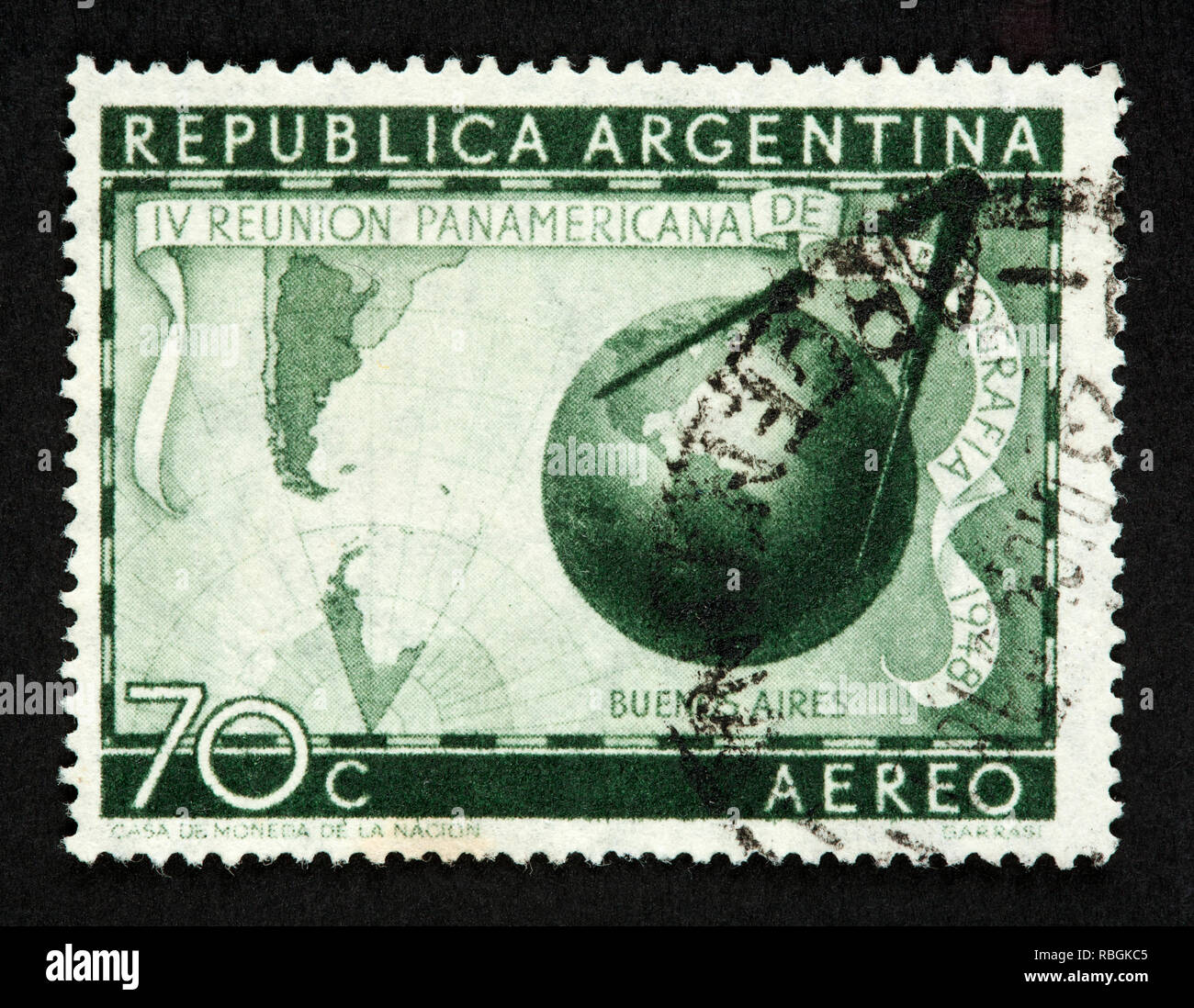 Argentine postage stamp Stock Photo