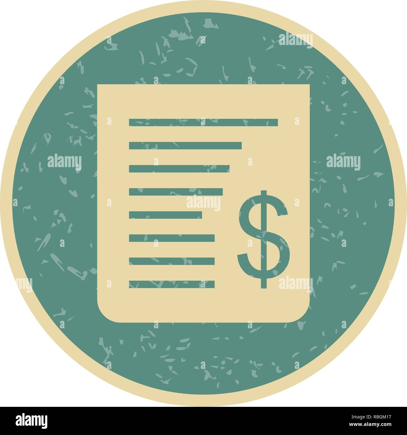 Vector Receipt Icon Stock Vector
