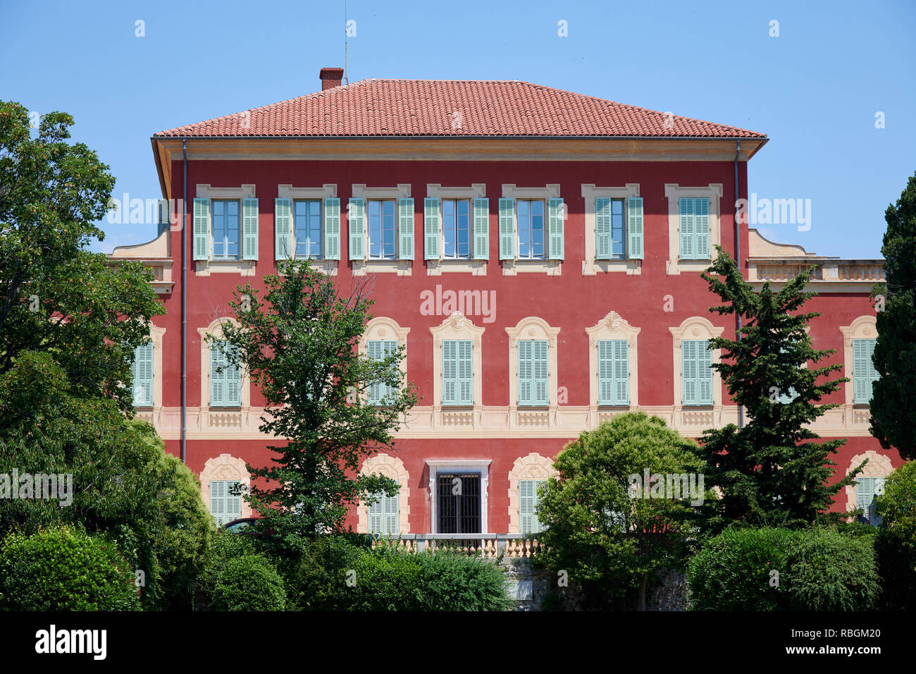 Nice (south-eastern France): the “Musee Matisse” in the Villa des Arenes on the hill of Cimiez Stock Photo