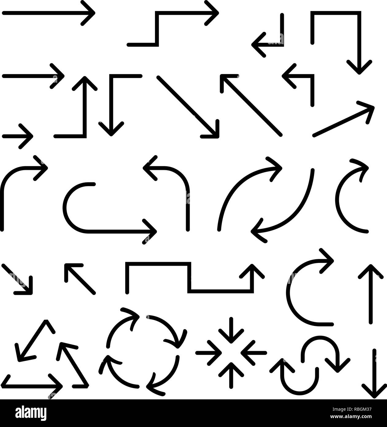 Set of black arrows Stock Vector Image & Art Alamy