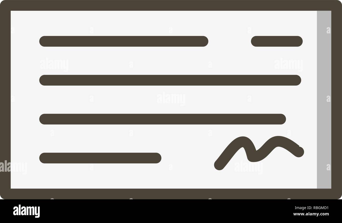 Vector Cheque Icon Stock Vector