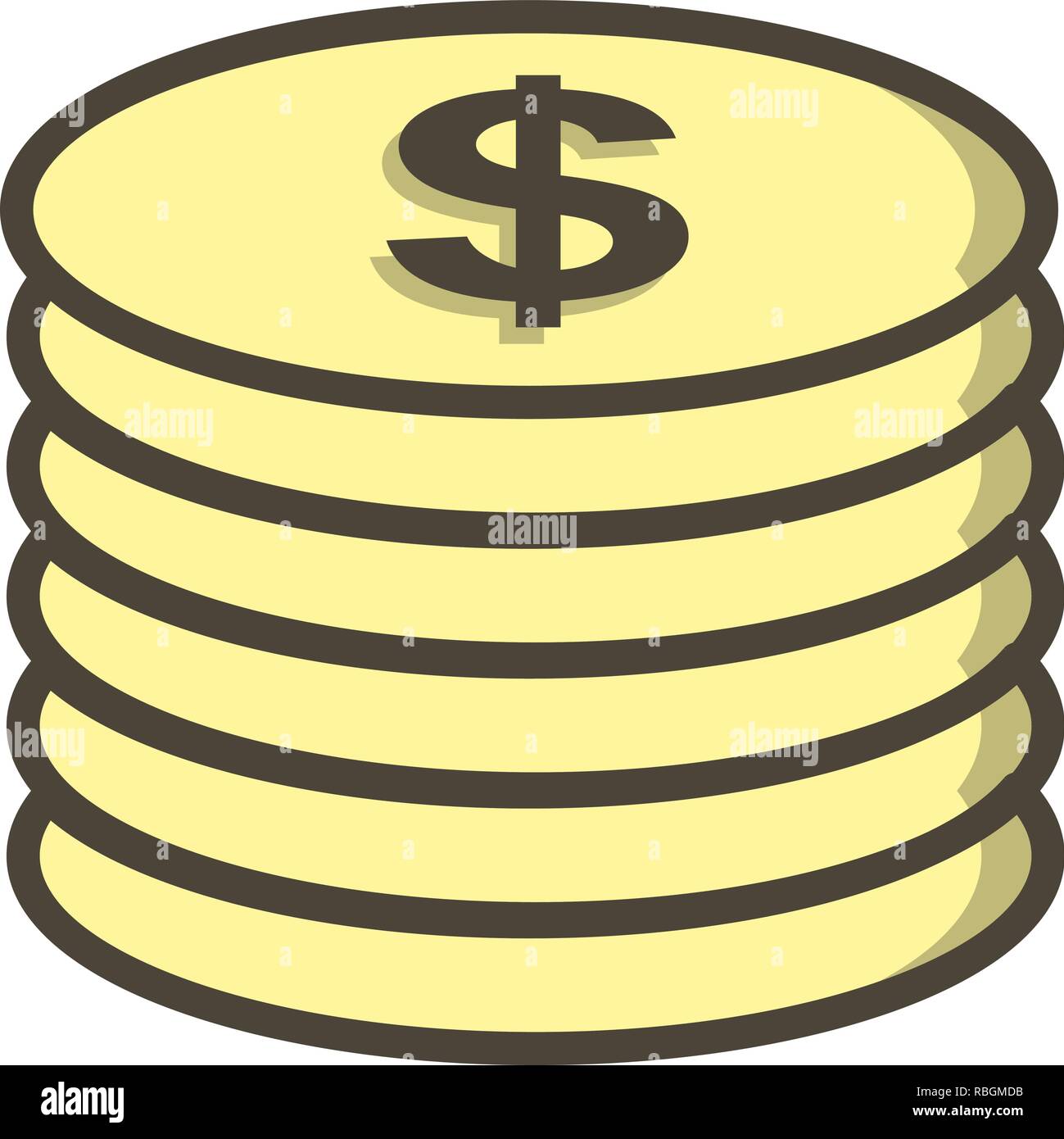 Vector Coins Icon Stock Vector