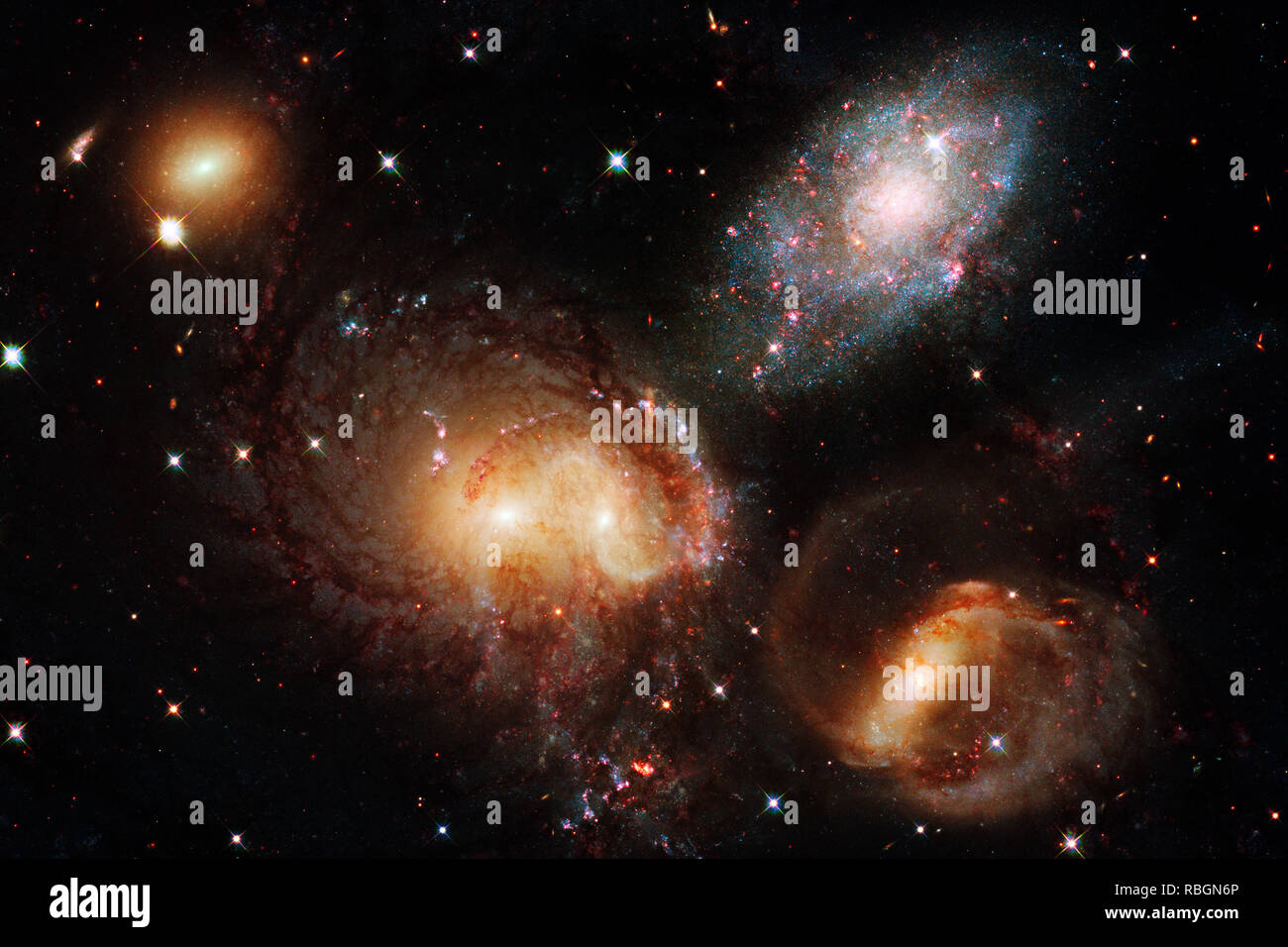 Stars, galaxies and nebulas in awesome cosmic image. Elements of this ...
