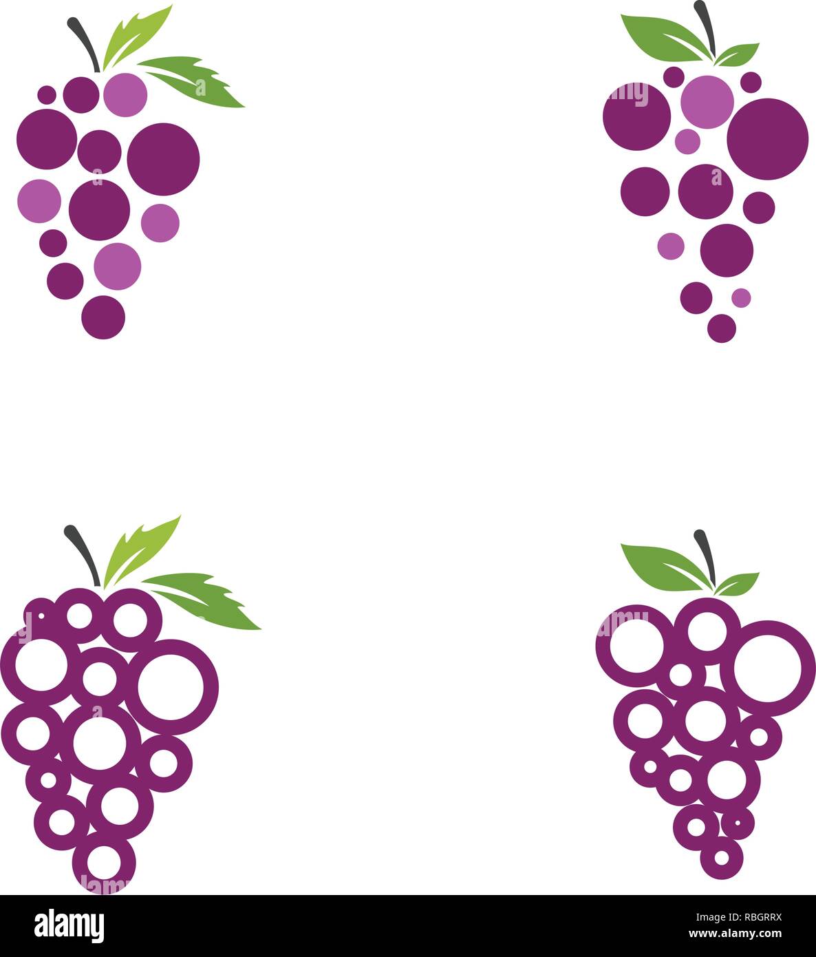 Grapes logo template vector icon illustration design Stock Vector