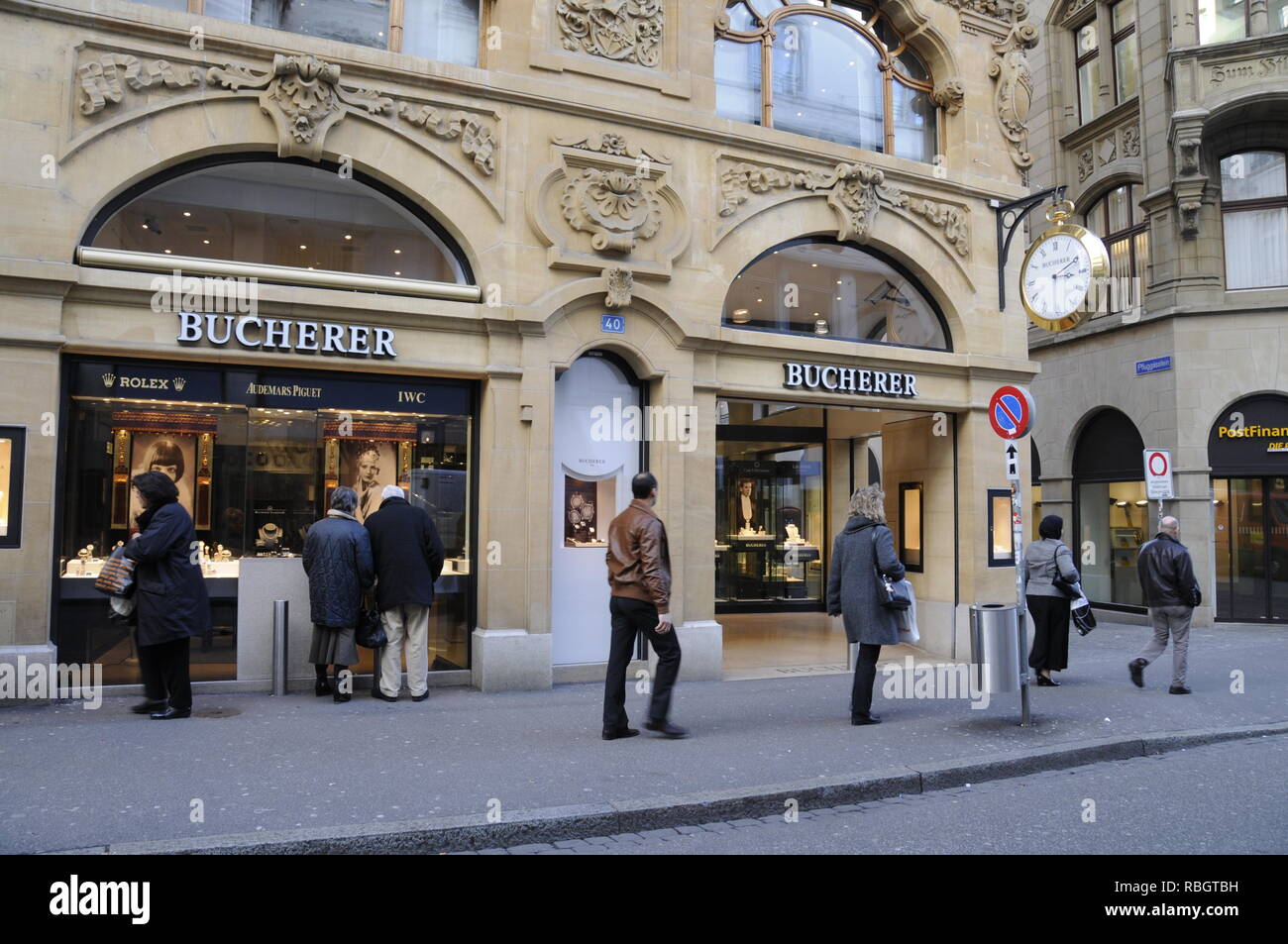 One of the famous watch makers shops, Bucherer in Basel, Switzerland