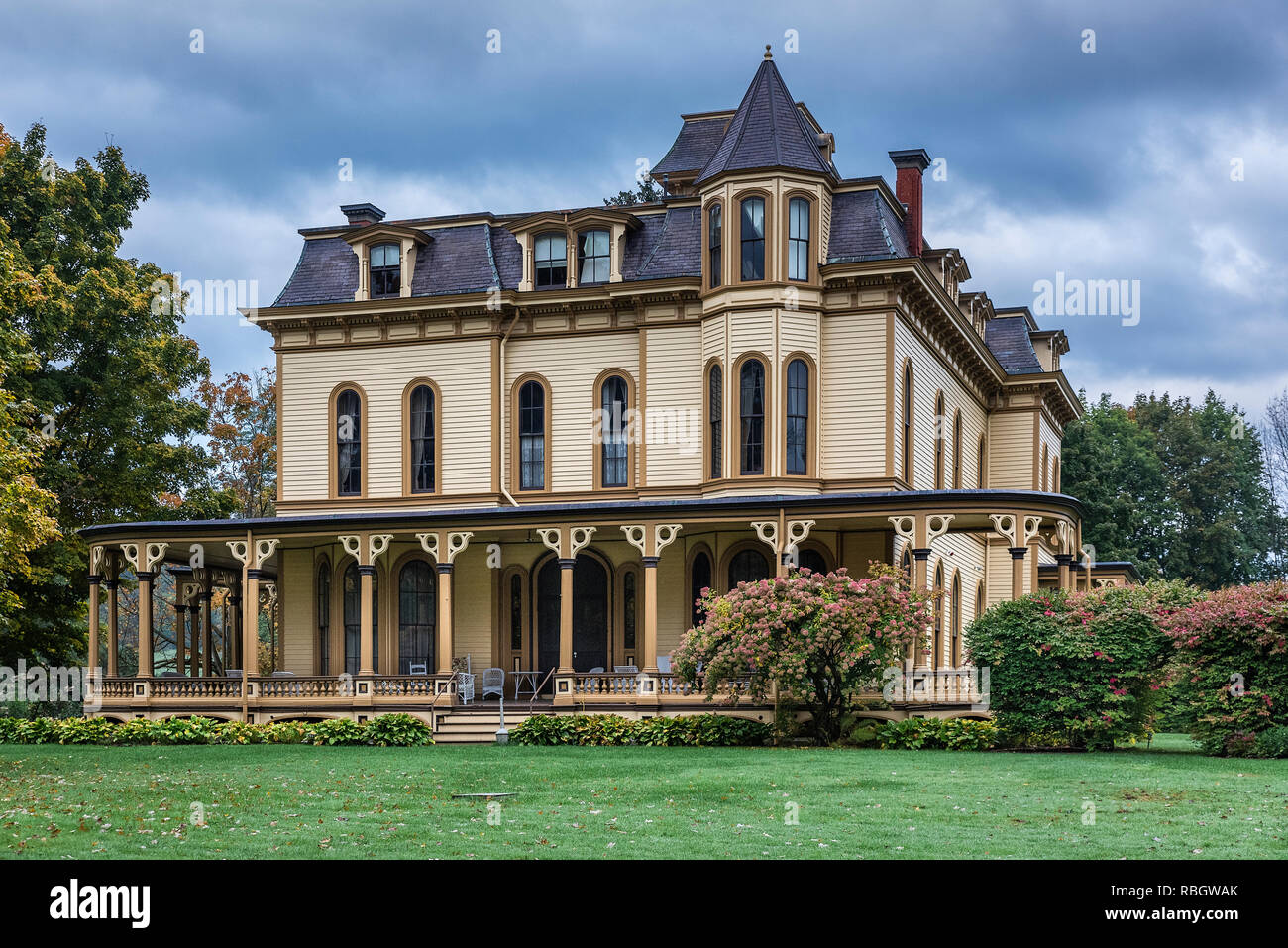 The Park-McCullough Mansion estate, Bennington, Vermont, USA. Stock Photo