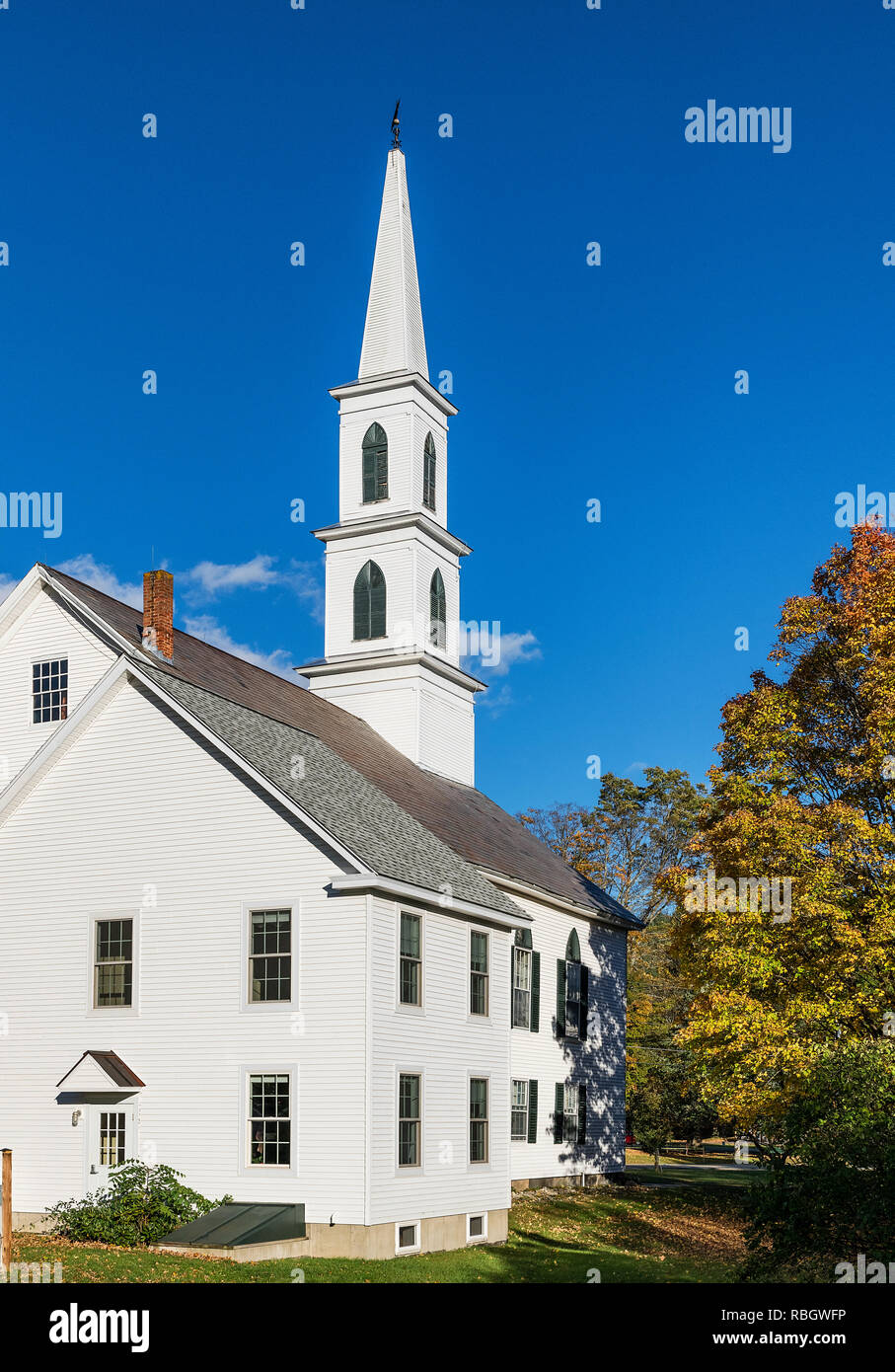Church, Newfane, Vermont, USA. Stock Photo