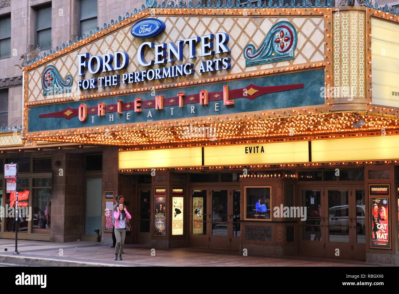 Ford center performing arts oriental theater hi-res stock photography
