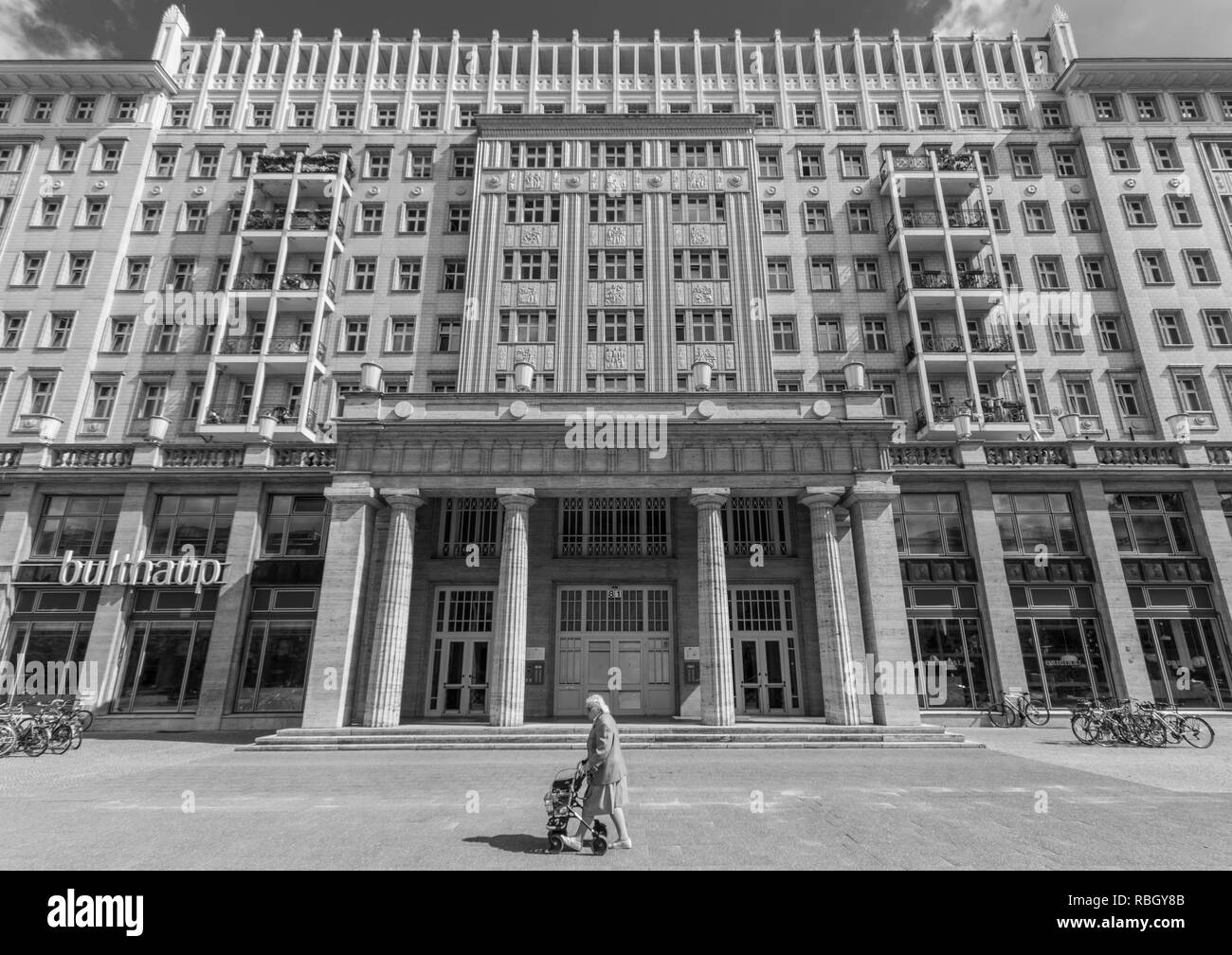 Karl Marx Allee Berlin Black and White Stock Photos ...