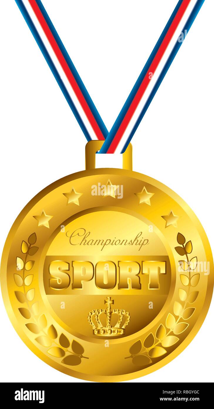 champion sport medal icon Stock Vector Image & Art - Alamy