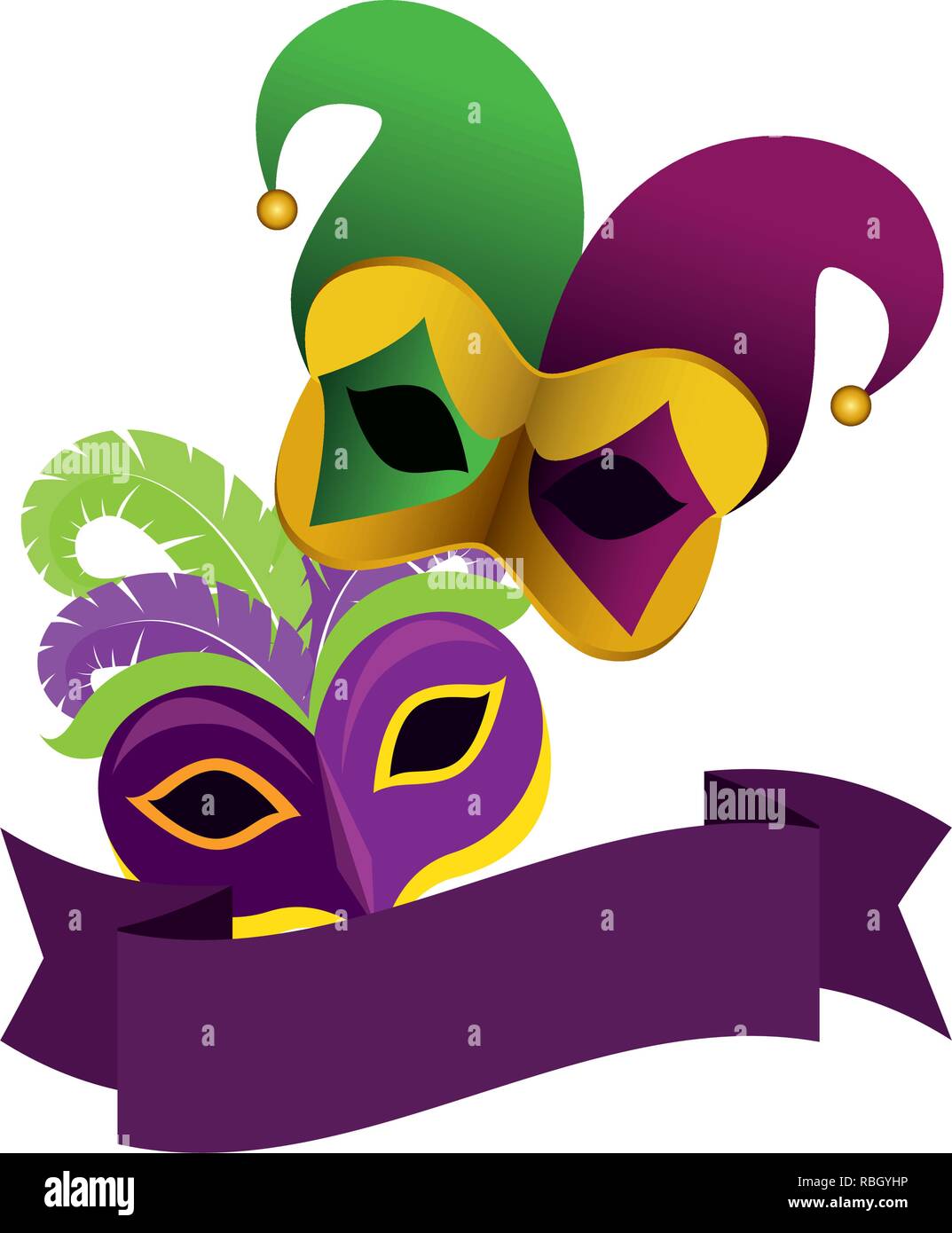 carnival mask withh arlequin hat Stock Vector Image & Art - Alamy