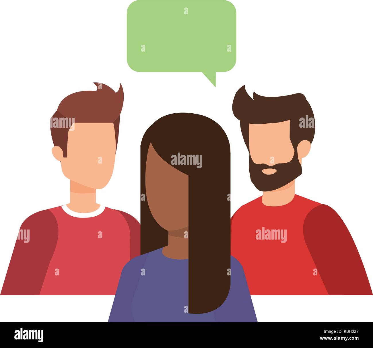 group of people with speech bubble characters Stock Vector Image & Art ...