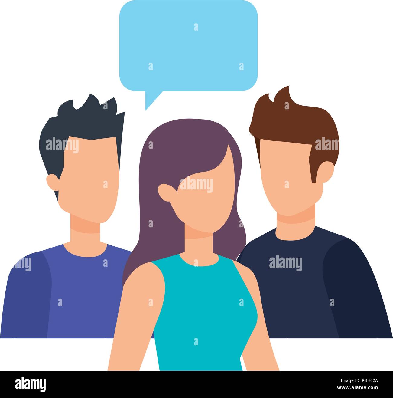 group of people with speech bubble characters Stock Vector Image & Art ...