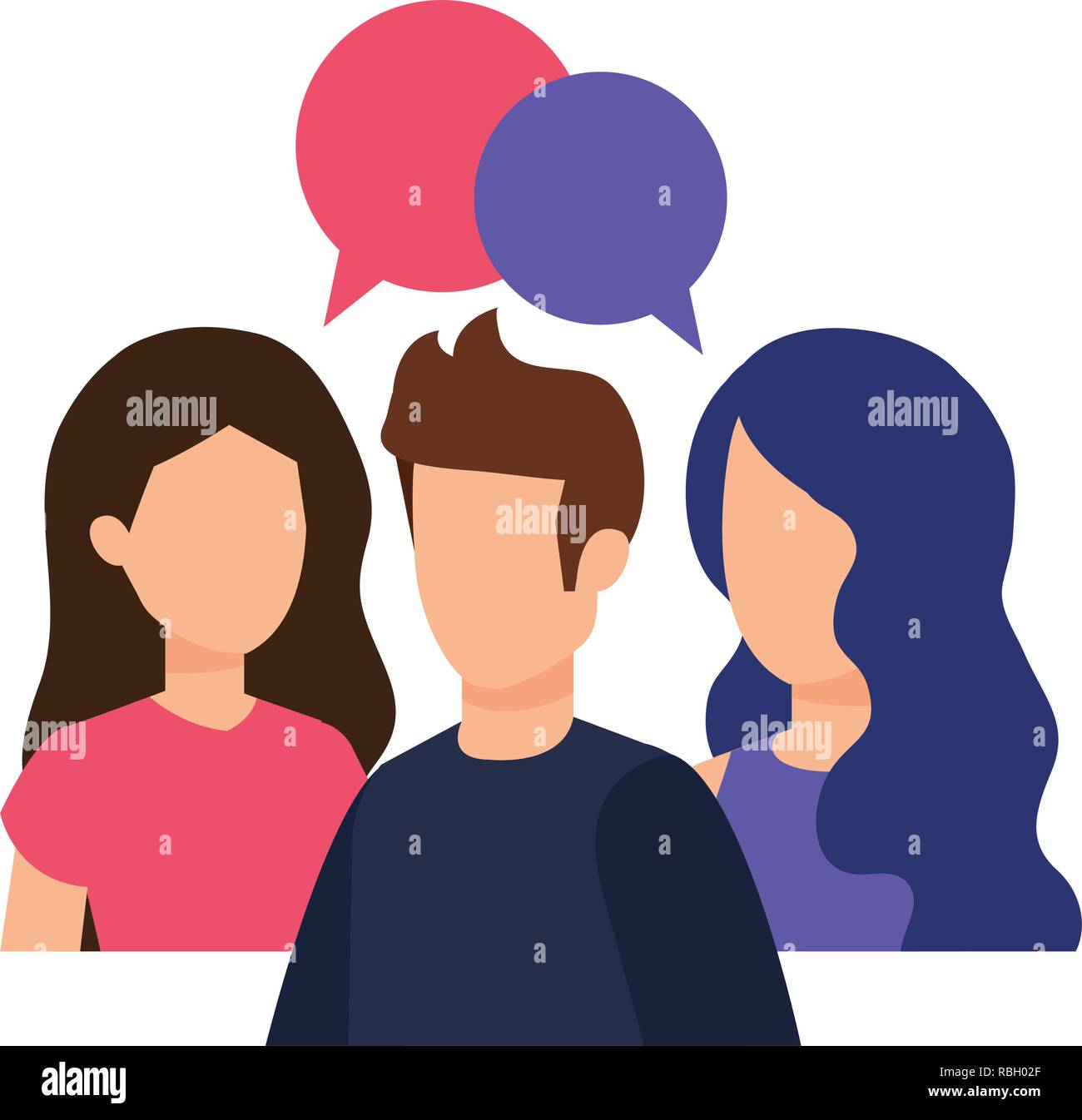 group of people with speech bubble characters Stock Vector Image & Art ...