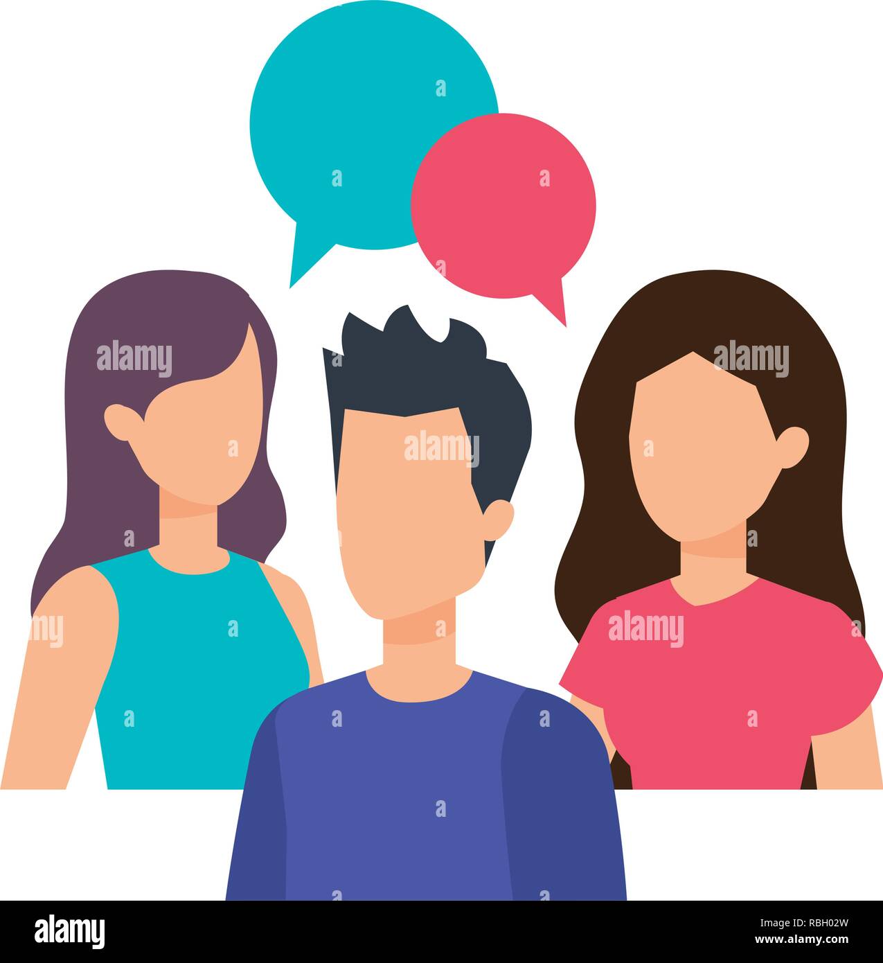 group of people with speech bubble characters Stock Vector Image & Art ...