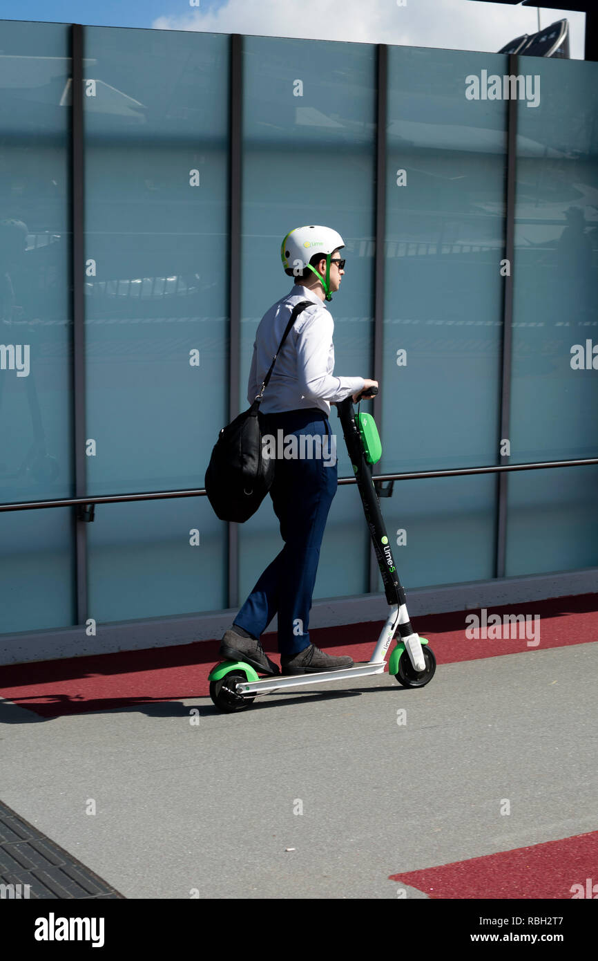 Electric scooters hires stock photography and images Alamy