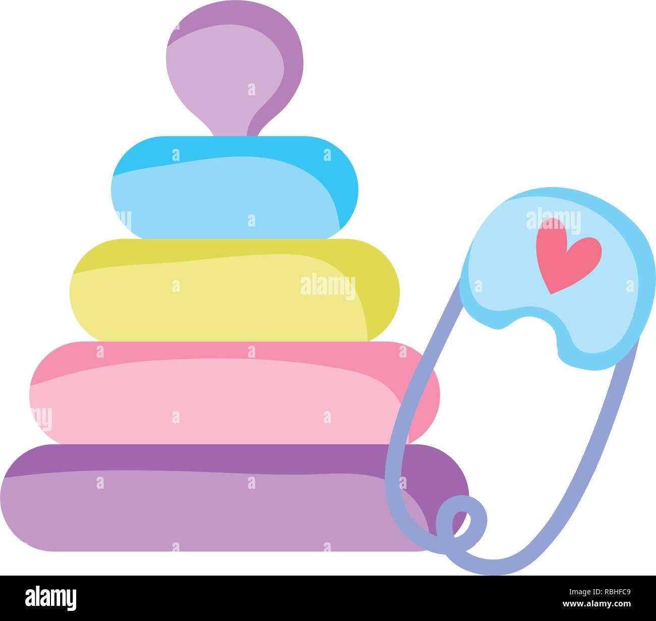 plastic rings baby toy Stock Vector Image & Art Alamy