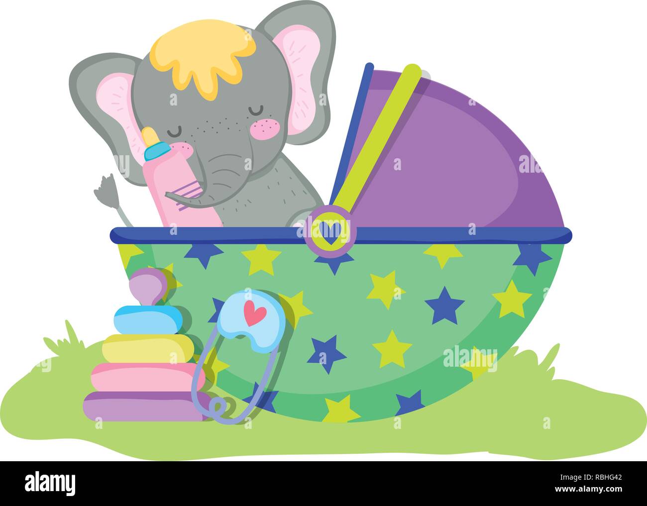 cute and little elephant character Stock Vector Image & Art - Alamy
