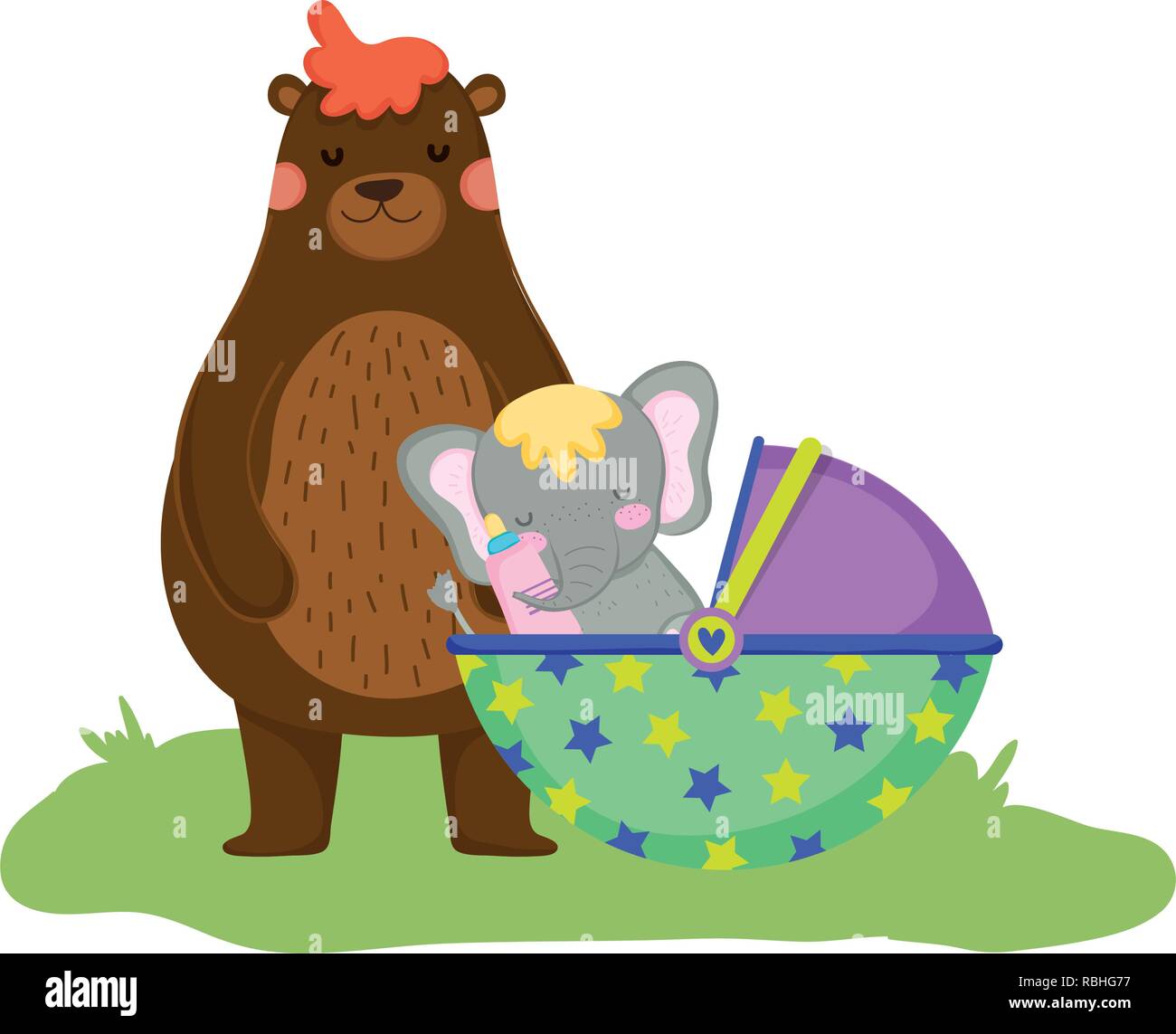 cute and little elephant character Stock Vector Image & Art - Alamy