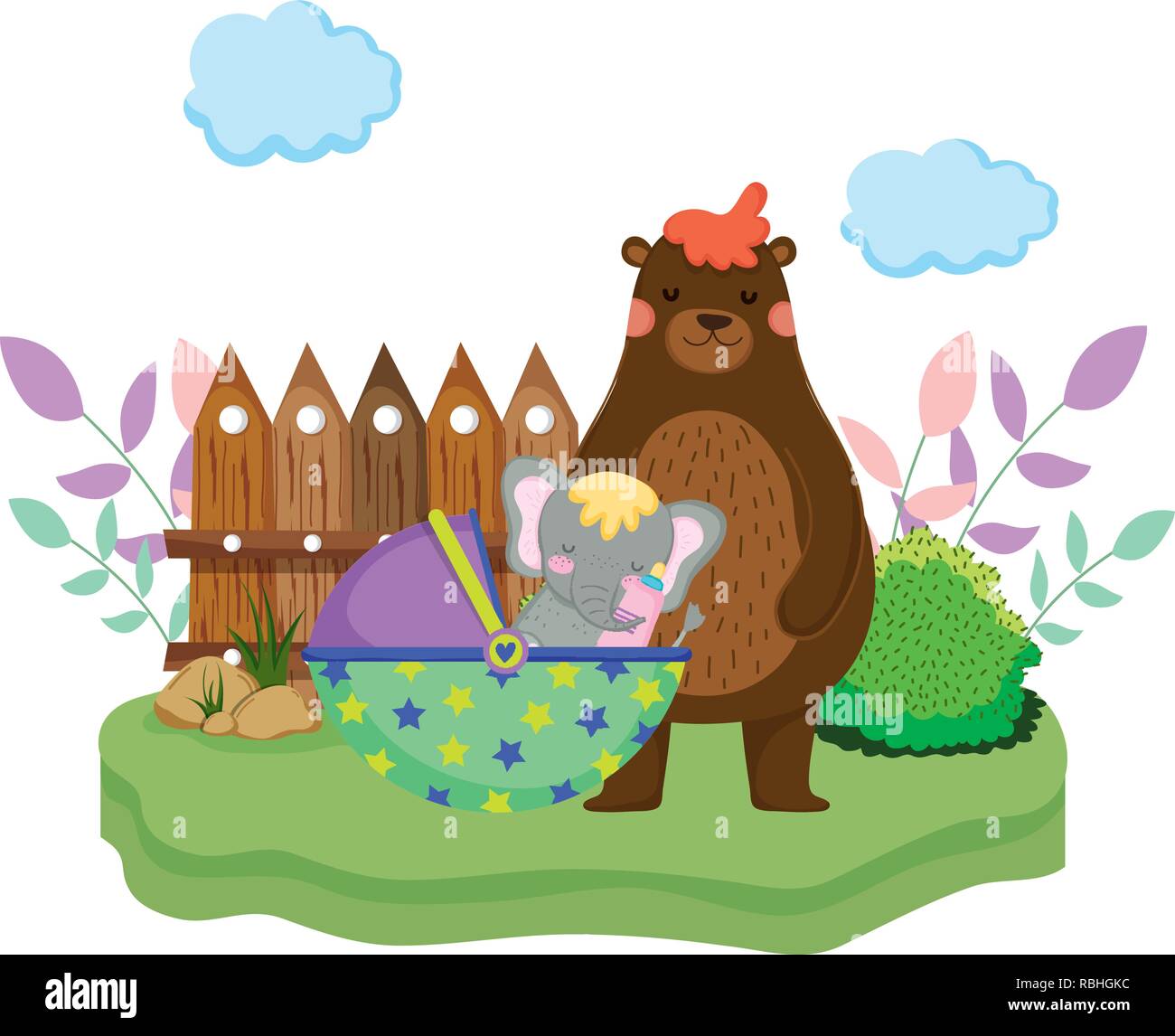 cute and little elephant character Stock Vector Image & Art - Alamy