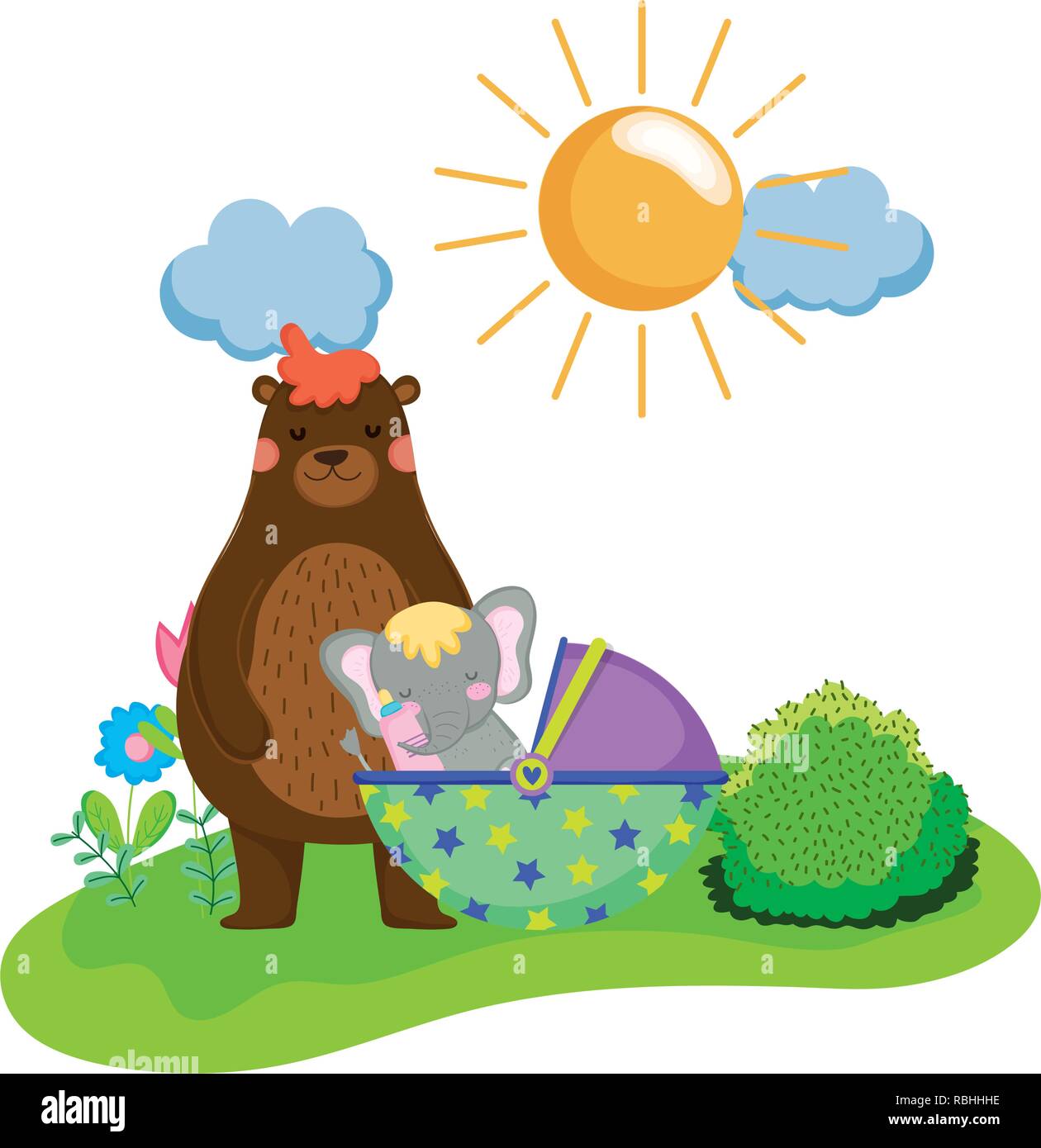 cute and little elephant character Stock Vector Image & Art - Alamy