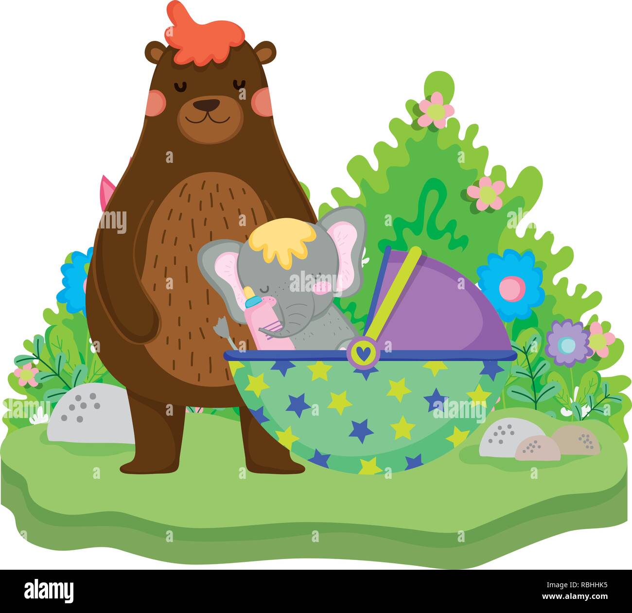 cute and little elephant character Stock Vector Image & Art - Alamy