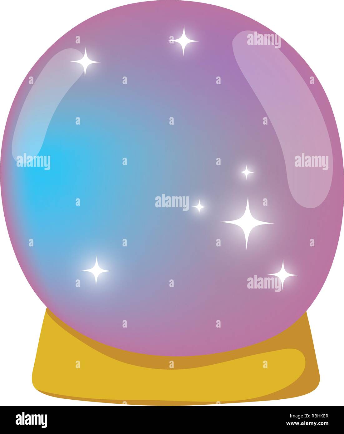 fairytale crystal ball icon Stock Vector