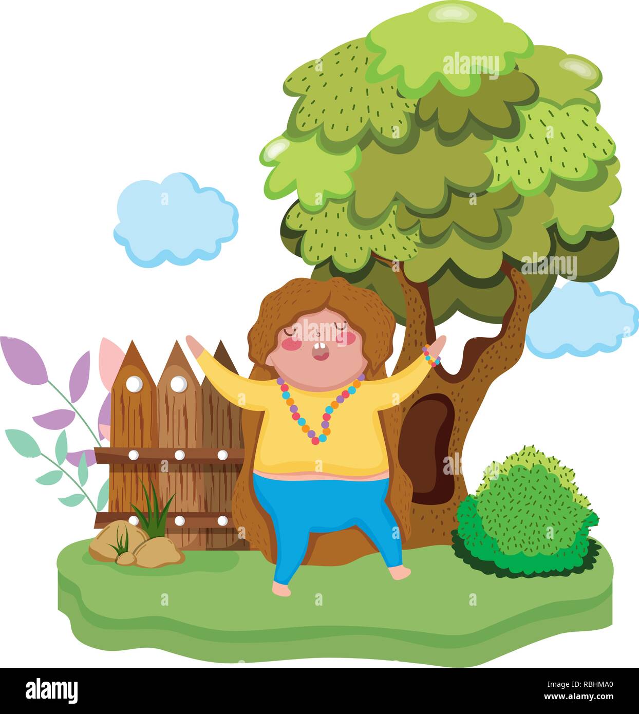 Little chubby girl character Stock Vector Image & Art Alamy