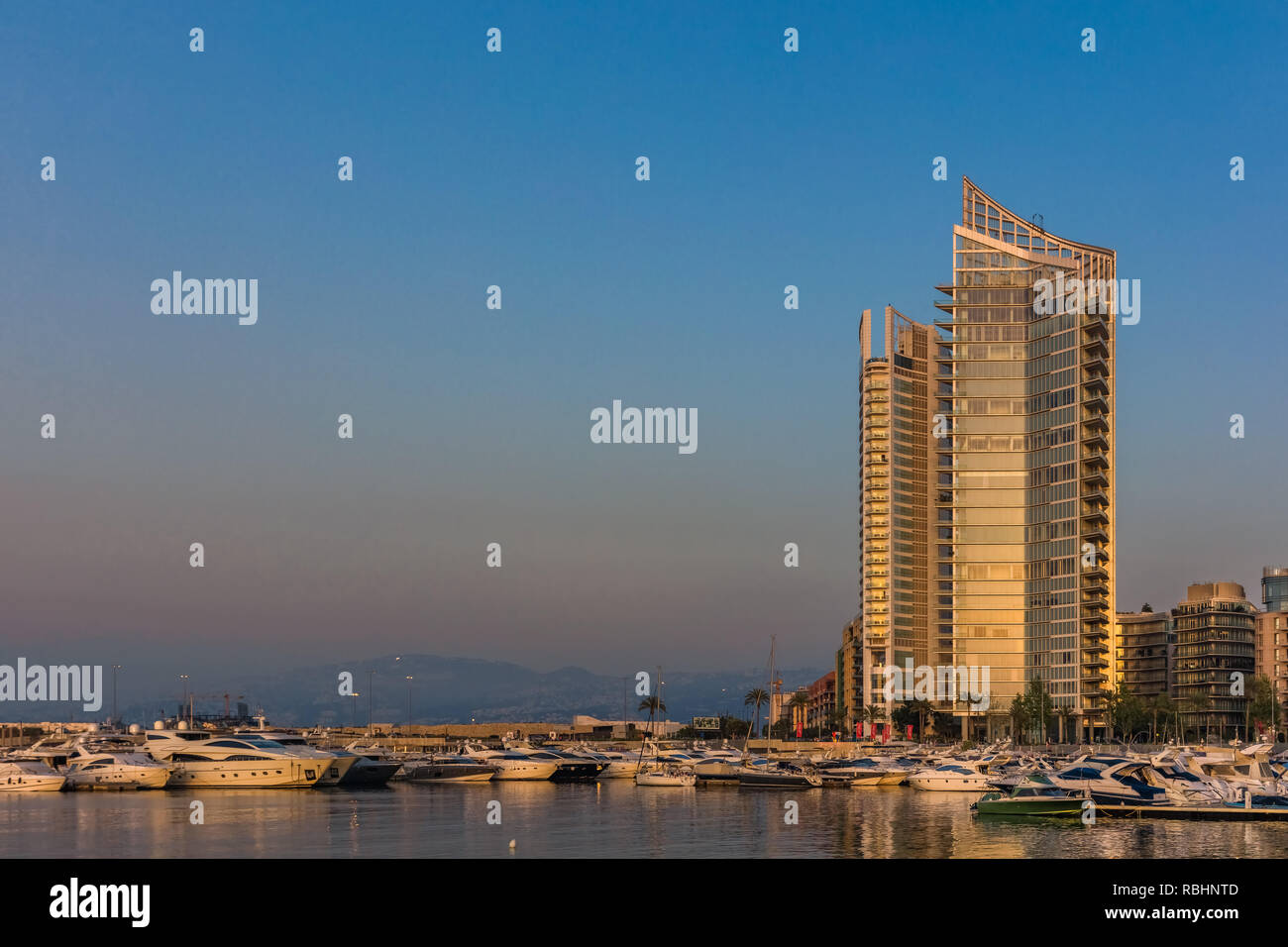 Zaitunay Bay marina in Beirut capital city of Lebanon Middle east Stock ...