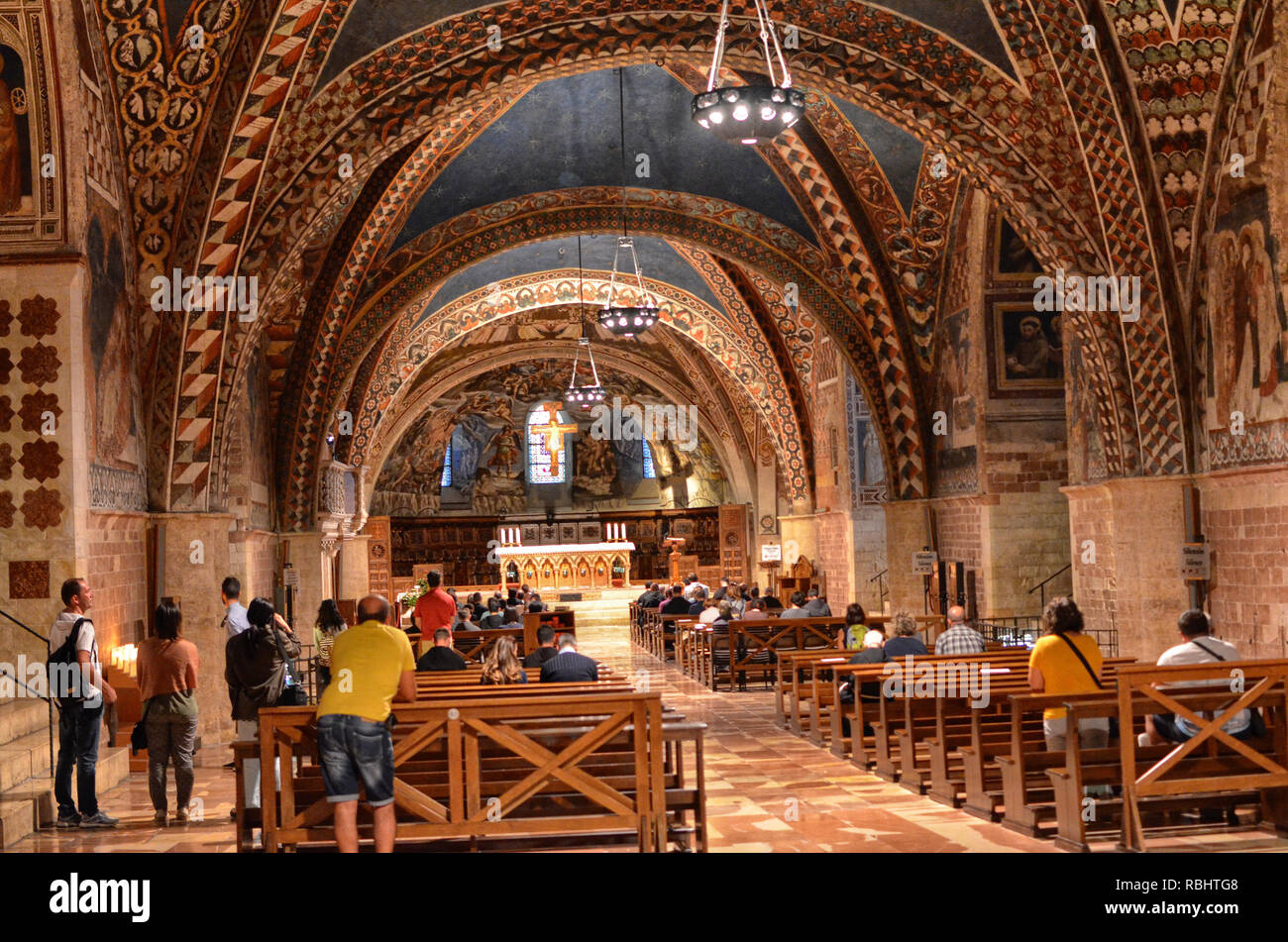 Basilica san francesco assisi interior hi-res stock photography and ...