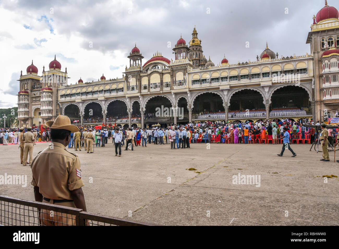 Indian Police for security at Mysore Dussehra celebration or ...
